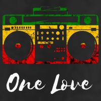 One Love Boombox Musicbox Rasta Reggae Music Rastafari Roots Cool Comfort Performance Bucket Hat