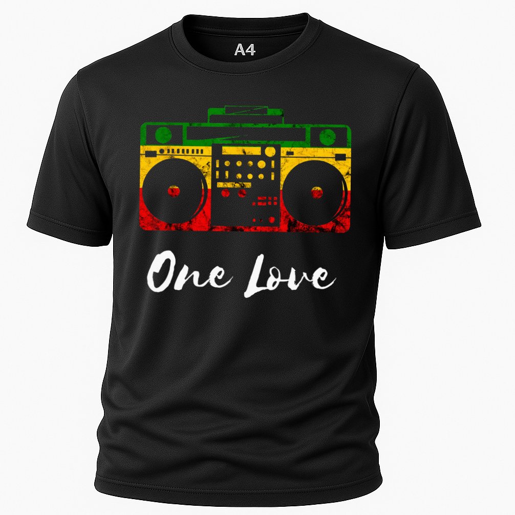 One Love Boombox Musicbox Rasta Reggae Music Rastafari Roots Performance Shirt