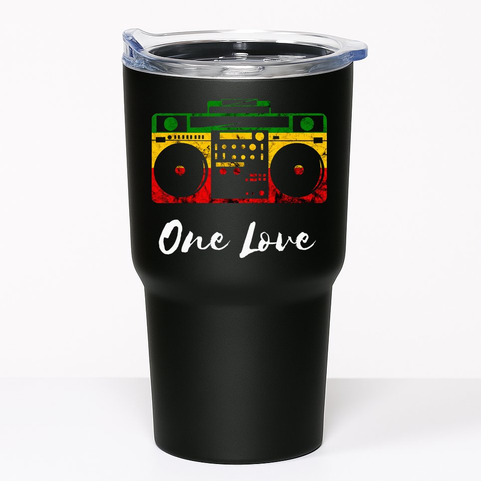 One Love Boombox Musicbox Rasta Reggae Music Rastafari Roots Tumbler