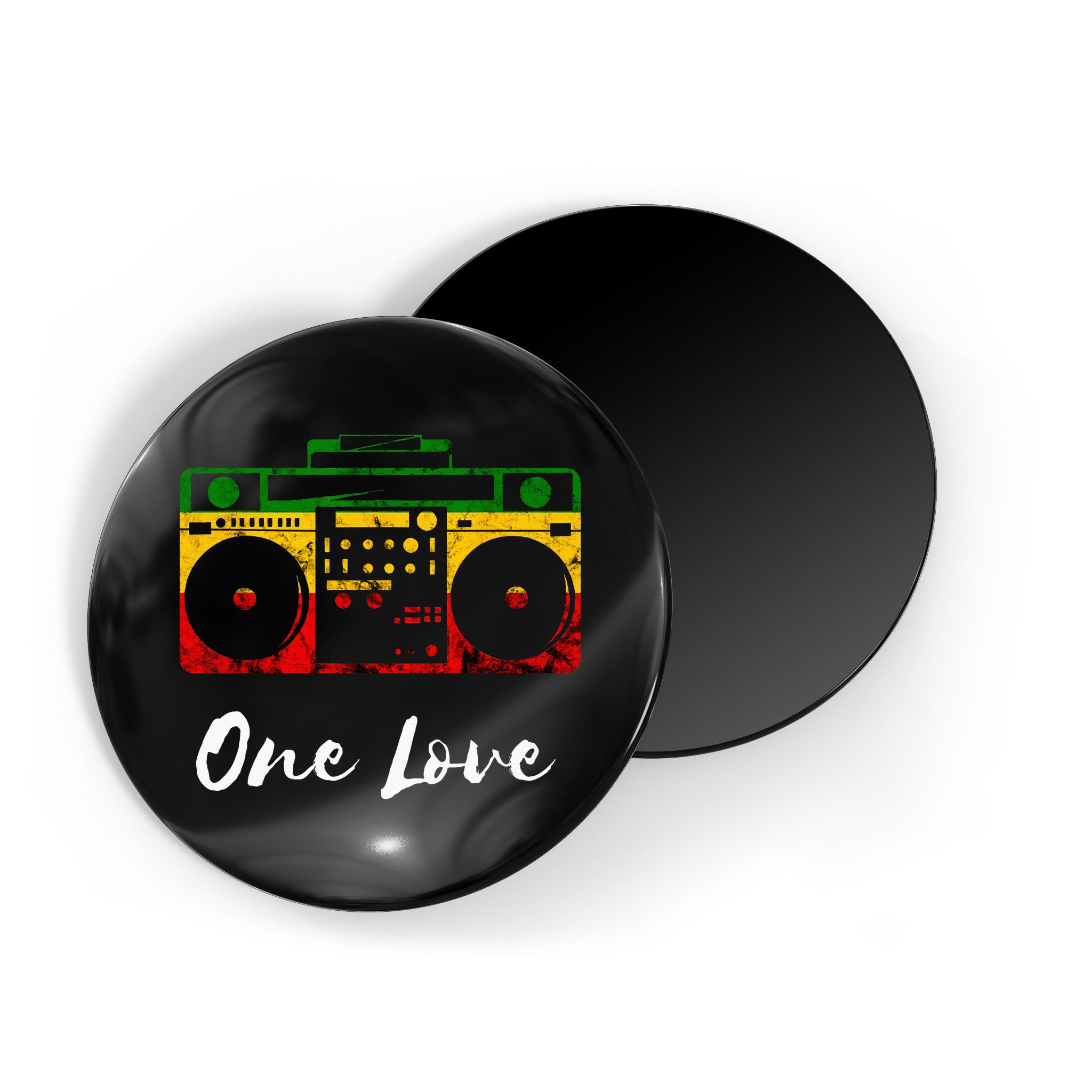 One Love Boombox Musicbox Rasta Reggae Music Rastafari Roots Magnet