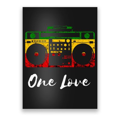 One Love Boombox Musicbox Rasta Reggae Music Rastafari Roots Poster