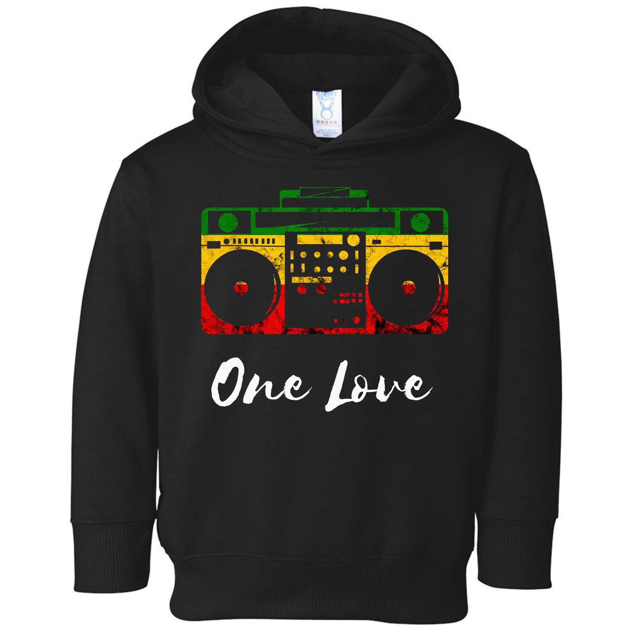 One Love Boombox Musicbox Rasta Reggae Music Rastafari Roots Toddler Hoodie