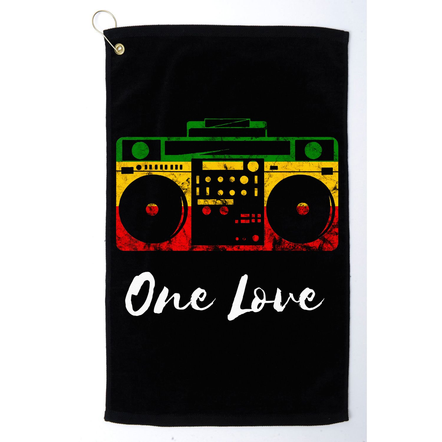 One Love Boombox Musicbox Rasta Reggae Music Rastafari Roots Golf Towel