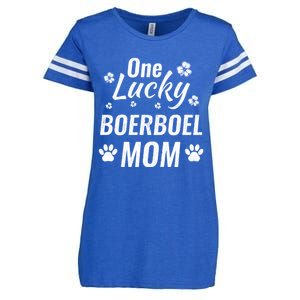 One Lucky Boerboel Mom Dog St Patricks Day Distressed Gift Enza Ladies Jersey Football T-Shirt