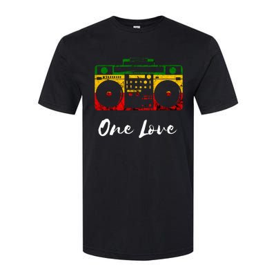 One Love Boombox Musicbox Rasta Reggae Music Rastafari Roots Softstyle® CVC T-Shirt