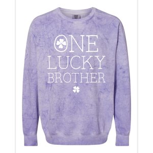 One Lucky Brother St Patricks Day Bro Matching Family Gift Colorblast Crewneck Sweatshirt