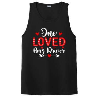 One Loved Bus Driver Cute Gift Funny Valentine's Day Funny Gift PosiCharge Competitor Tank