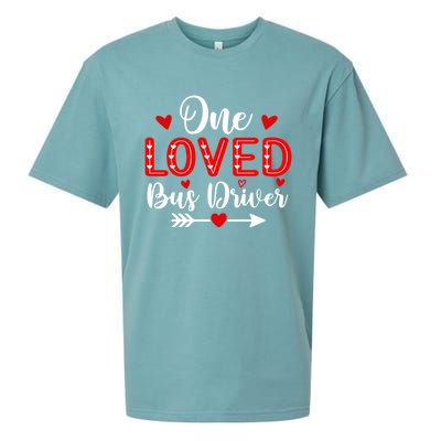 One Loved Bus Driver Cute Gift Funny Valentine's Day Funny Gift Sueded Cloud Jersey T-Shirt