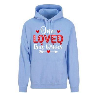 One Loved Bus Driver Cute Gift Funny Valentine's Day Funny Gift Unisex Surf Hoodie