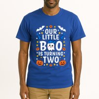 Our Little Boo Is Turning Two Yr 2nd Birthday Halloween Gift Tall T-Shirt