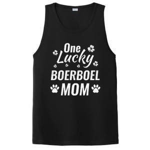 One Lucky Boerboel Mom Dog St Patricks Day Distressed Meaningful Gift PosiCharge Competitor Tank