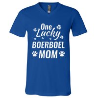 One Lucky Boerboel Mom Dog St Patricks Day Distressed Meaningful Gift V-Neck T-Shirt