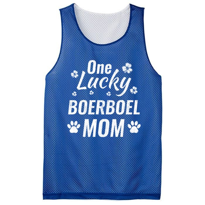 One Lucky Boerboel Mom Dog St Patricks Day Distressed Meaningful Gift Mesh Reversible Basketball Jersey Tank