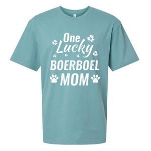 One Lucky Boerboel Mom Dog St Patricks Day Distressed Meaningful Gift Sueded Cloud Jersey T-Shirt