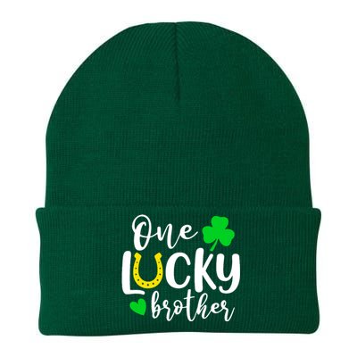 One Lucky Brother Shamrock Irish St Patricks Day Knit Cap Winter Beanie