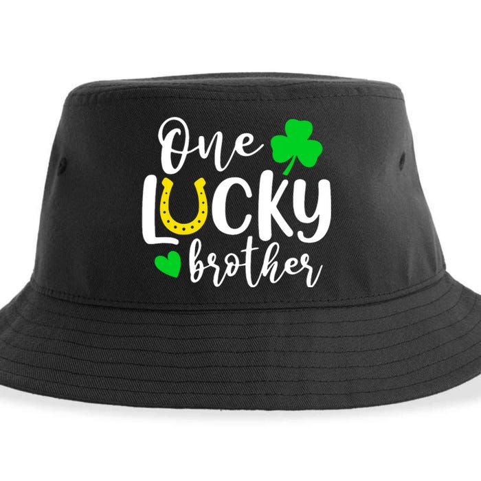 One Lucky Brother Shamrock Irish St Patricks Day Sustainable Bucket Hat