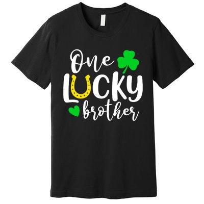 One Lucky Brother Shamrock Irish St Patricks Day Premium T-Shirt