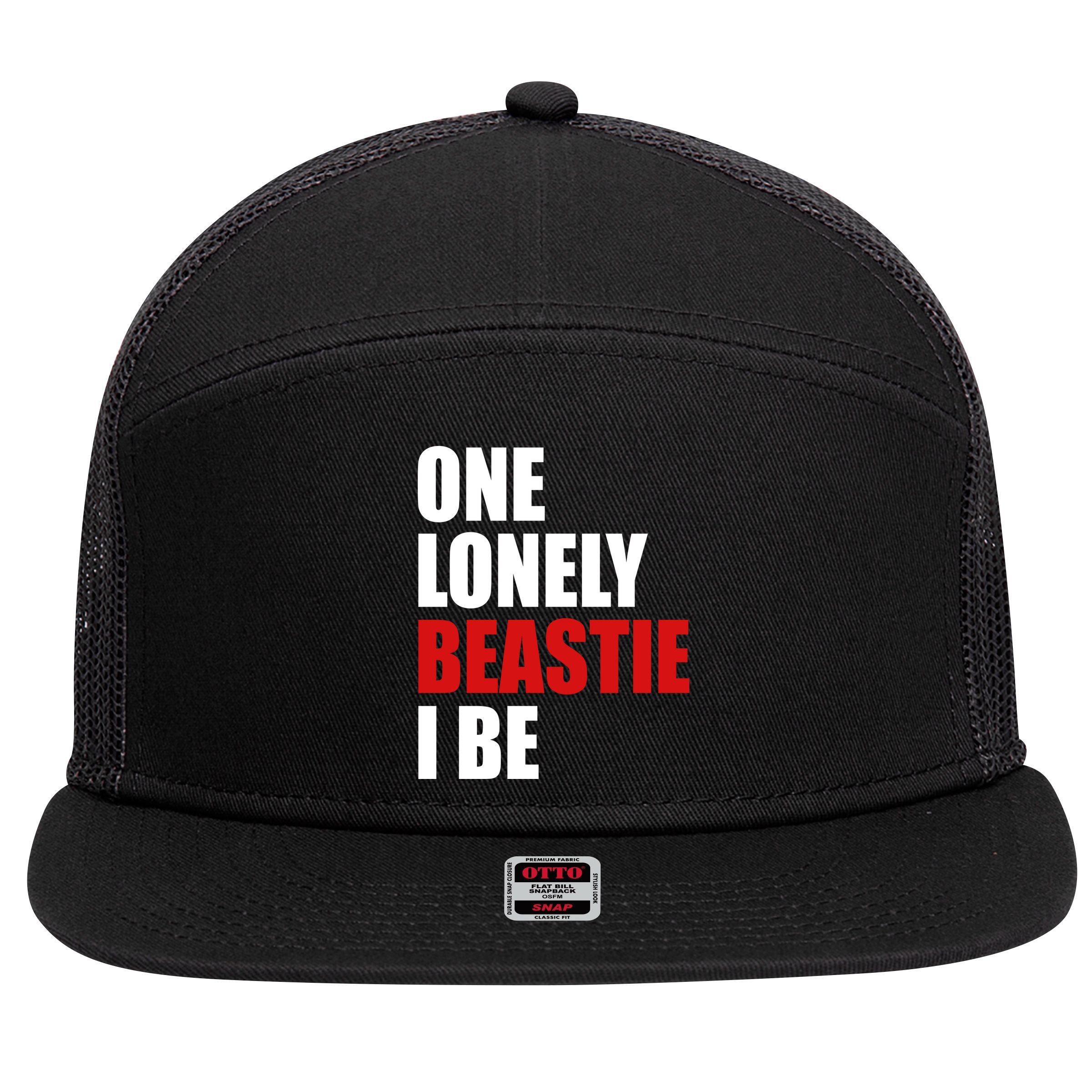 One Lonely Beastie I Be 7 Panel Mesh Trucker Snapback Hat
