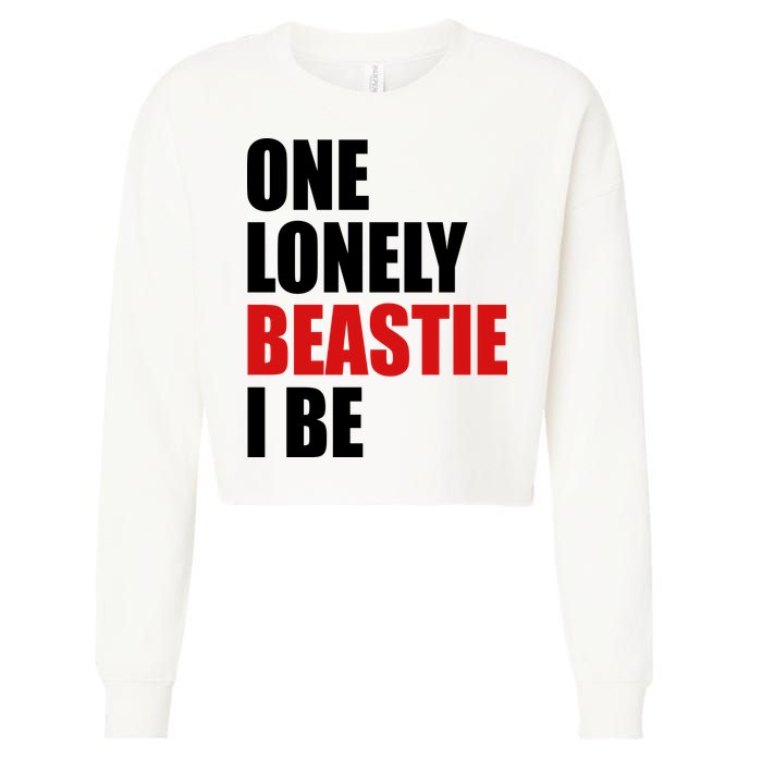 One Lonely Beastie I Be Cropped Pullover Crew