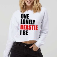 One Lonely Beastie I Be Cropped Pullover Crew