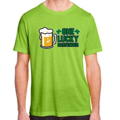 One Lucky Bartender St Patricks Day Irish Green Graphic Gift Adult ChromaSoft Performance T-Shirt