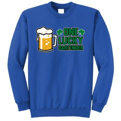 One Lucky Bartender St Patricks Day Irish Green Graphic Gift Sweatshirt