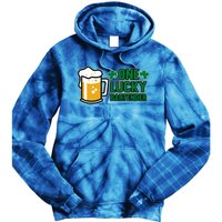 One Lucky Bartender St Patricks Day Irish Green Graphic Gift Tie Dye Hoodie