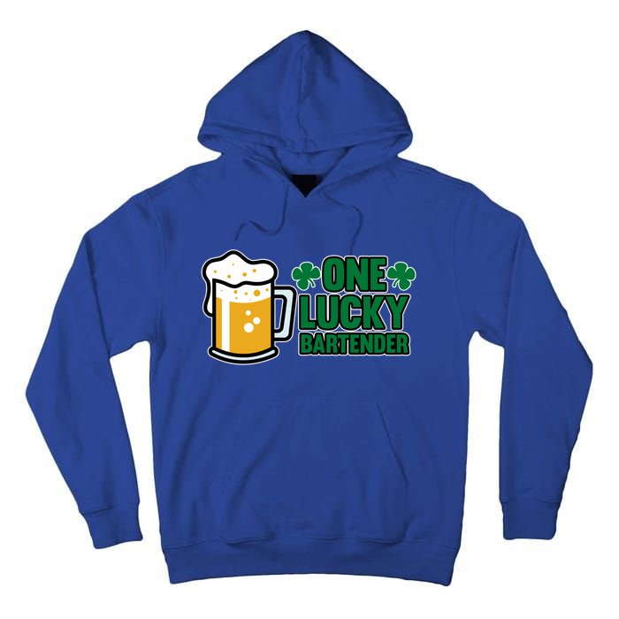 One Lucky Bartender St Patricks Day Irish Green Graphic Gift Tall Hoodie