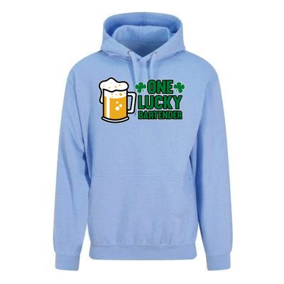 One Lucky Bartender St Patricks Day Irish Green Graphic Gift Unisex Surf Hoodie