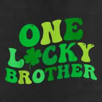 One Lucky Brother Retro Groovy Shamrock St. PatrickS Day 7 Panel Mesh Trucker Snapback Hat