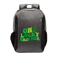 One Lucky Brother Retro Groovy Shamrock St. PatrickS Day Vector Backpack