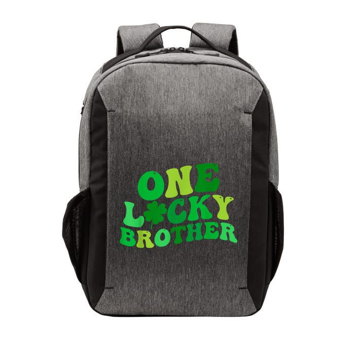 One Lucky Brother Retro Groovy Shamrock St. PatrickS Day Vector Backpack
