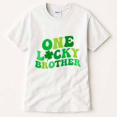 One Lucky Brother Retro Groovy Shamrock St. PatrickS Day Tall T-Shirt