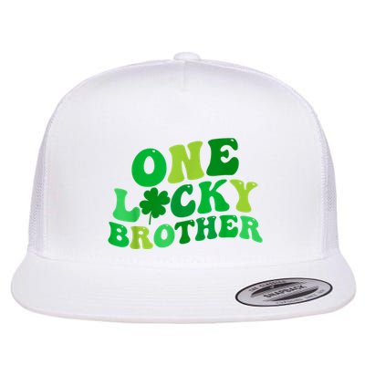 One Lucky Brother Retro Groovy Shamrock St. PatrickS Day Flatbill Hat