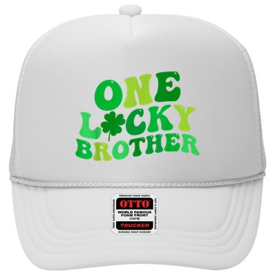 One Lucky Brother Retro Groovy Shamrock St. PatrickS Day Trucker Hat