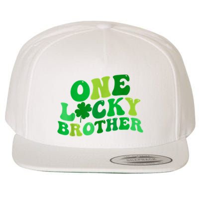 One Lucky Brother Retro Groovy Shamrock St. PatrickS Day Wool Snapback Cap