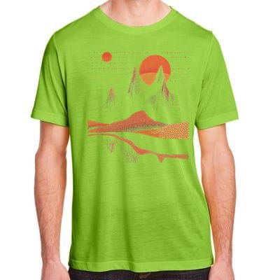 Orange Landscape Cool Adult ChromaSoft Performance T-Shirt