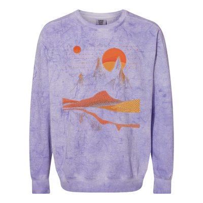 Orange Landscape Cool Colorblast Crewneck Sweatshirt