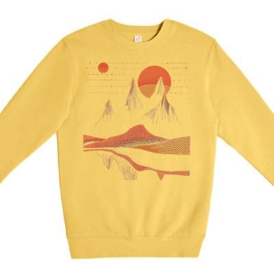 Orange Landscape Cool Premium Crewneck Sweatshirt