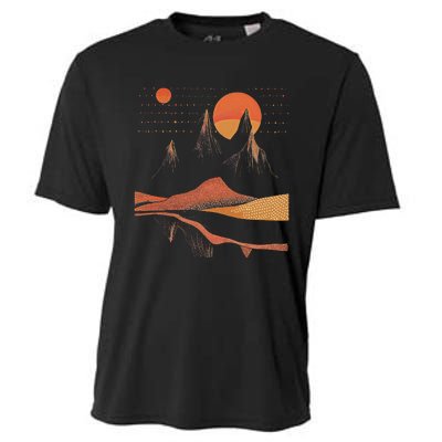 Orange Landscape Cool Cooling Performance Crew T-Shirt