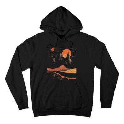 Orange Landscape Cool Hoodie