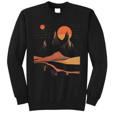 Orange Landscape Cool Sweatshirt