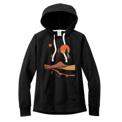 Orange Landscape Cool Women's Fleece Hoodie