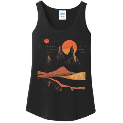 Orange Landscape Cool Ladies Essential Tank