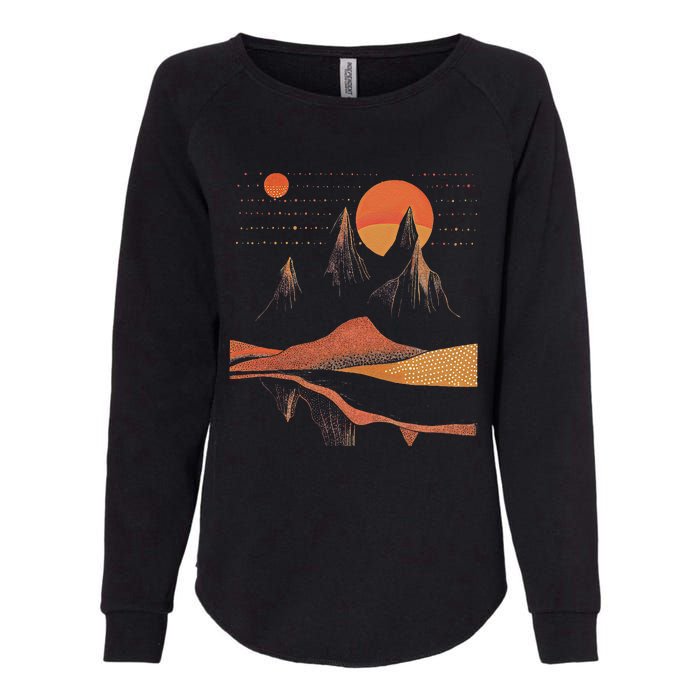 Orange Landscape Cool Womens California Wash Sweatshirt