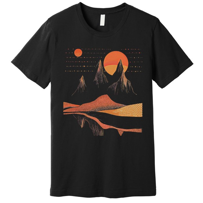 Orange Landscape Cool Premium T-Shirt