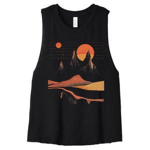 Orange Landscape Cool Women's Racerback Cropped Tank