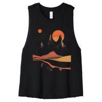 Orange Landscape Cool Women's Racerback Cropped Tank