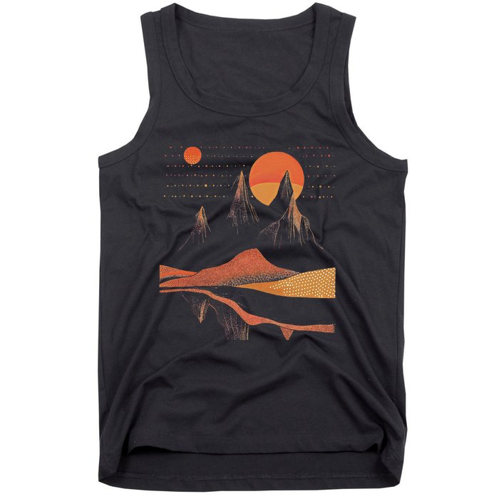 Orange Landscape Cool Tank Top