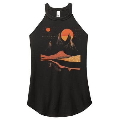 Orange Landscape Cool Women's Perfect Tri Rocker Tank